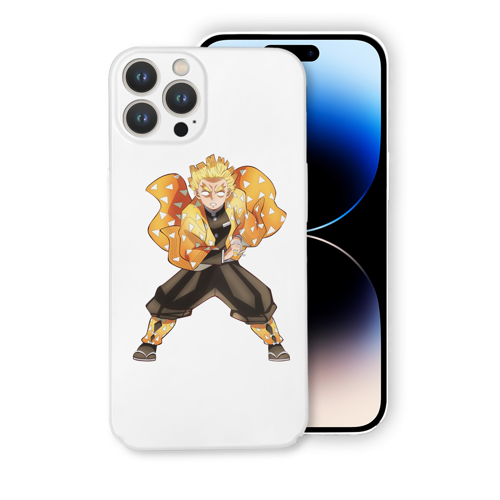 （画像用） 鬼滅の刃（きめつのやいば）我妻 善逸／あがつま ぜんいつ Agatsuma Zenitsu 【iPhone 14シリーズ対応】ハードケース